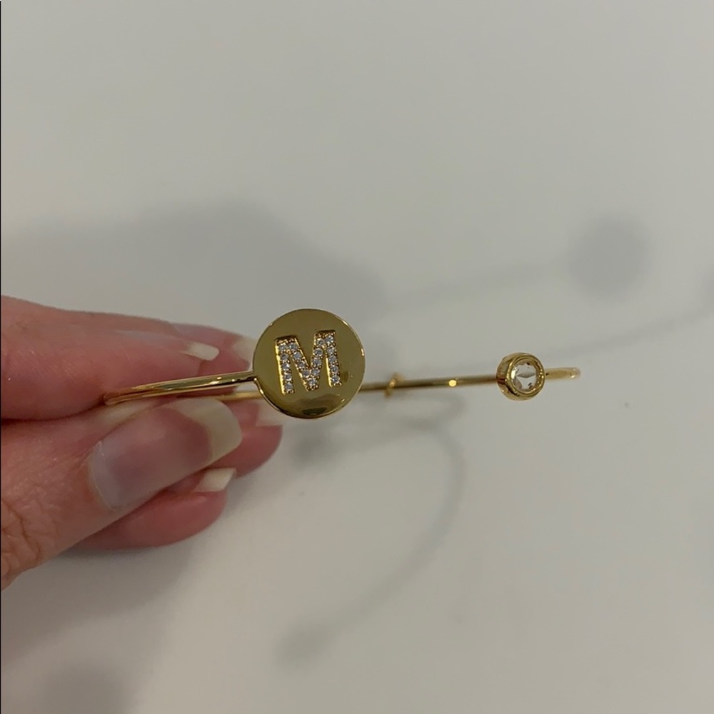 Gold Letter M Initial Bracelet